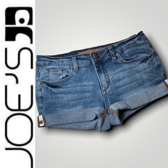 JOES BOHO PREPPY MEDIUM WASH CUFFED DENIM BLUE SHORTS SIZE 14 (GIRLS) - Picture 1 of 6